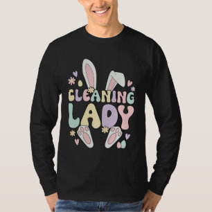 Cleaning Lady Easter Bunny Housekeeping Easter Day T-Shirt