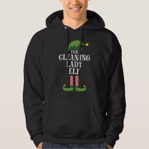 Cleaning Lady Elf Matching Family Christmas Party Hoodie