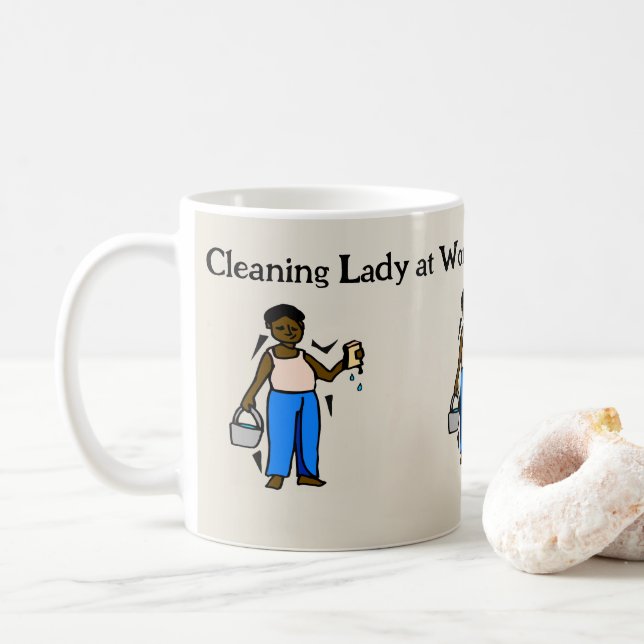 Cleaning Lady Mug (With Donut)