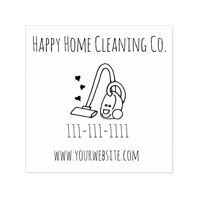 Cleaning Maid Service Company Self-inking Stamp (Design)