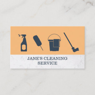Cleaning Maid Service Marble Home Service Business Card