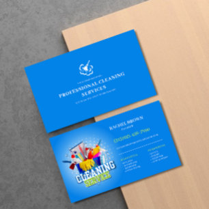 Cleaning, Maintenance & Housekeeping Service Business Card