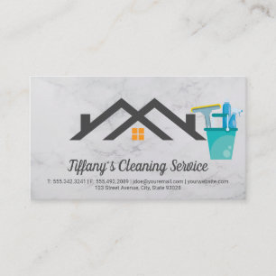 Cleaning Products Maid Cleaning House Business Card