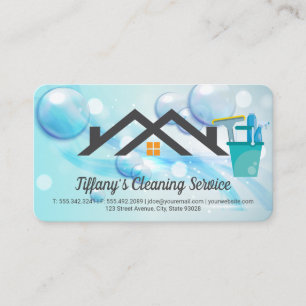 Cleaning Products   Maid Cleaning   House Services Business Card