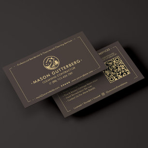 Cleaning Restoration Specialist Espresso Business Card