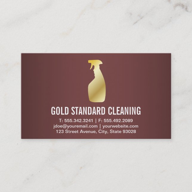 Cleaning Service Business Card (Front)