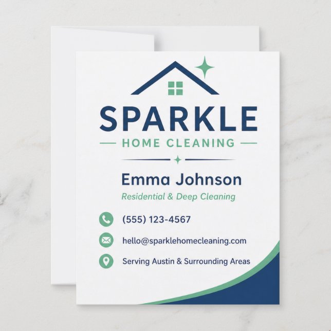 Cleaning Service Business Card (Front)