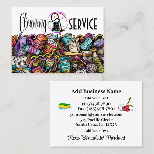 Cleaning Service  Business Card (Front/Back)