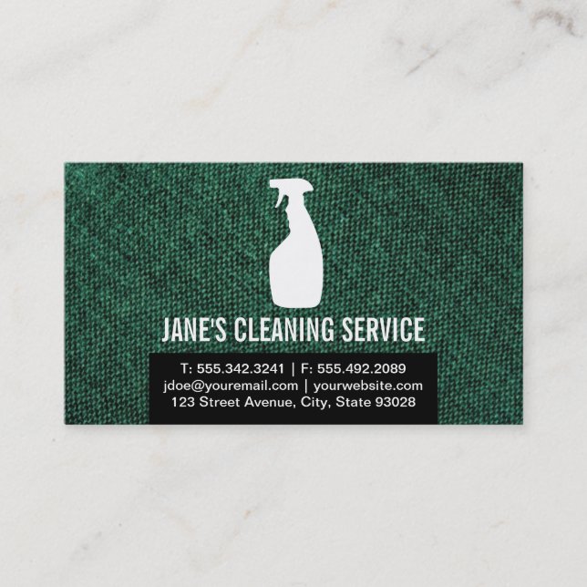Cleaning Service Business Card (Front)
