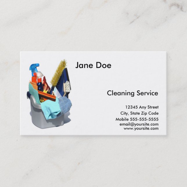 Cleaning Service Business Card (Front)