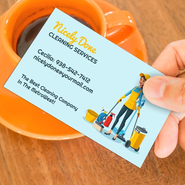 Cleaning Service Business Card (Creator Uploaded)