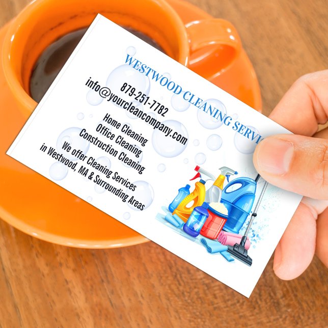 Cleaning Service Business Card (Creator Uploaded)