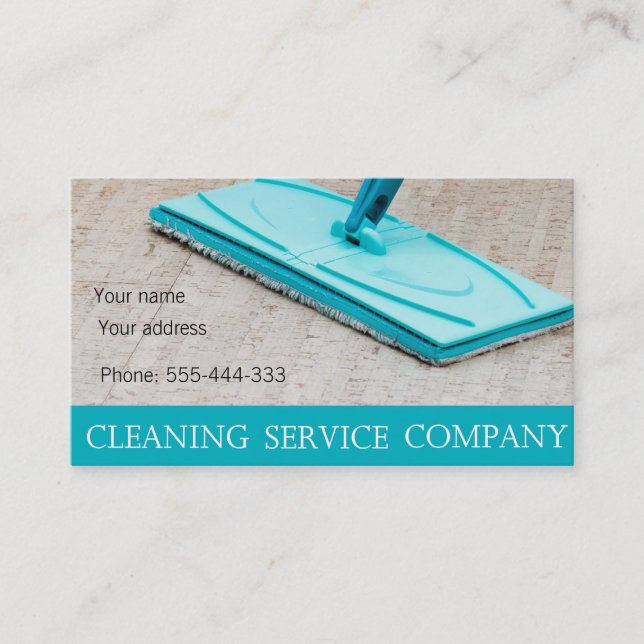 Cleaning service business card (Front)