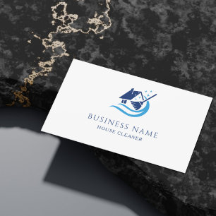 Cleaning Service Business Card Minimal