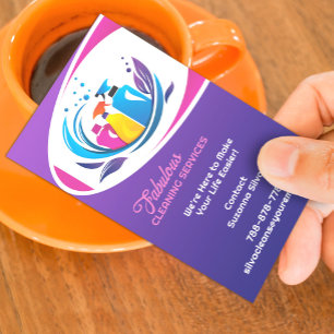 Cleaning Service Business Card Template