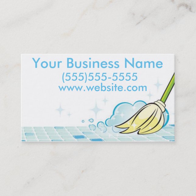 Cleaning Service Business Cards (Front)