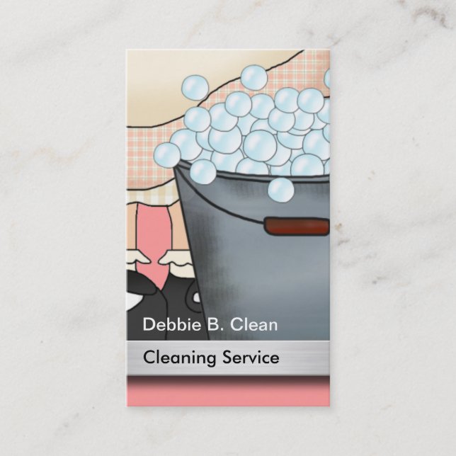 Cleaning Service Business Cards (Front)