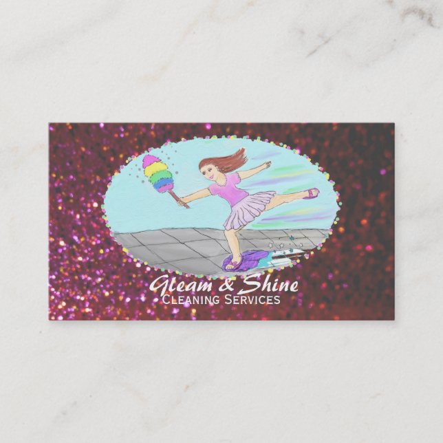 Cleaning Service Business Cards (Front)