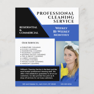 Cleaning Service Business Modern Blue  Flyer