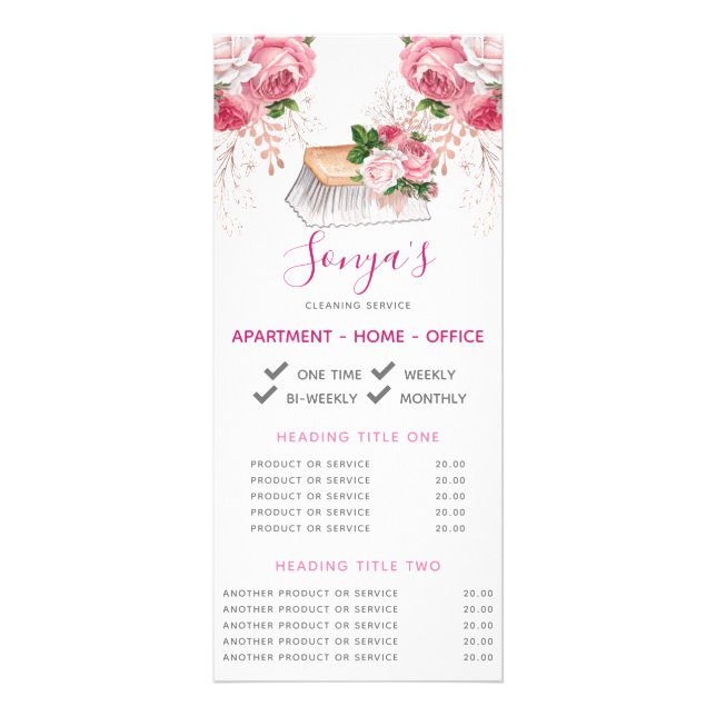 Cleaning Service Business Promotional Rack Card (Front)