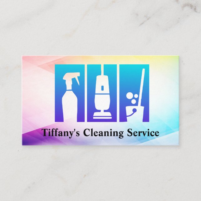 Cleaning Service Chores | Maid Tools Business Card (Front)