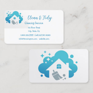 Cleaning Service Cleaners House Home Private Business Card