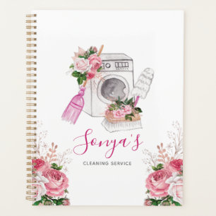 Cleaning Service Floral Cute Planner