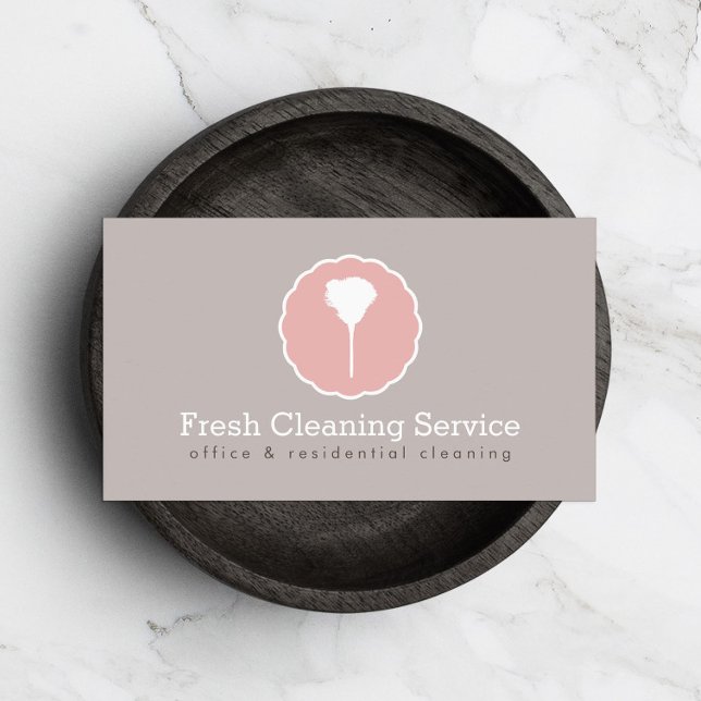 Cleaning Service, Housekeeper Vintage Style Business Card (Creator Uploaded)