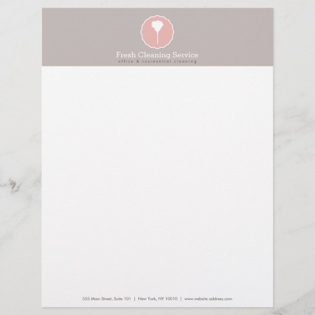 Cleaning Service, Housekeeper Vintage Style Personalised Letterhead (Front)