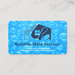 Cleaning Service Icon Home   Maid  Business Card