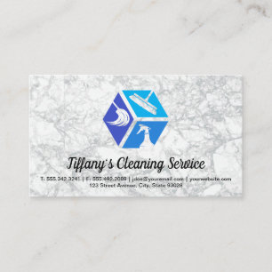 Cleaning Service Icons   Maid   Lady Cleaner Business Card