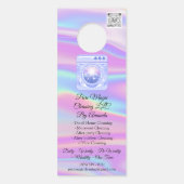 Cleaning Service Laundy Washing QRCode Holograph Door Hanger (Front)