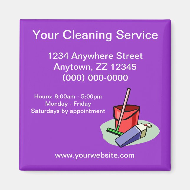 Cleaning Service Magnet (Front)