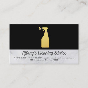 Cleaning Service   Maid Cleaning Spray Business Card