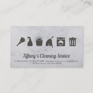 Cleaning Service   Maid Cleaning Supplies Business Card