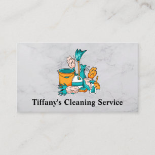 Cleaning Service Maid Cleaning Tools Business Card