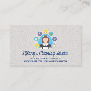 Cleaning Service   Maid   House Deep Clean Business Card