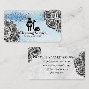 Cleaning Service Maid House Keeping Gold Glitter Business Card