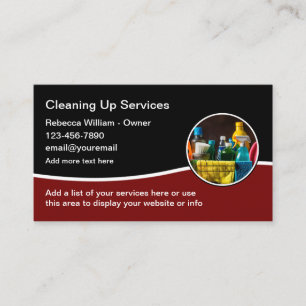 Cleaning Service Modern Business Card Template