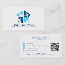 Cleaning Service Modern Logo & QR Code