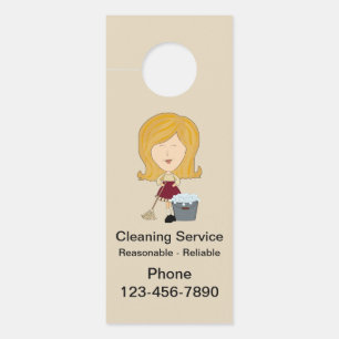 Cleaning Service Neighbourhood Advertising Door Hanger