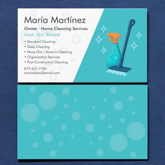 Cleaning Service Professional Business Card (Creator Uploaded)