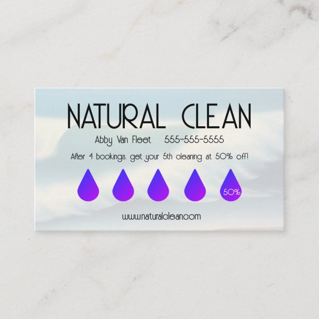 Cleaning Service Rewards Card (Front)