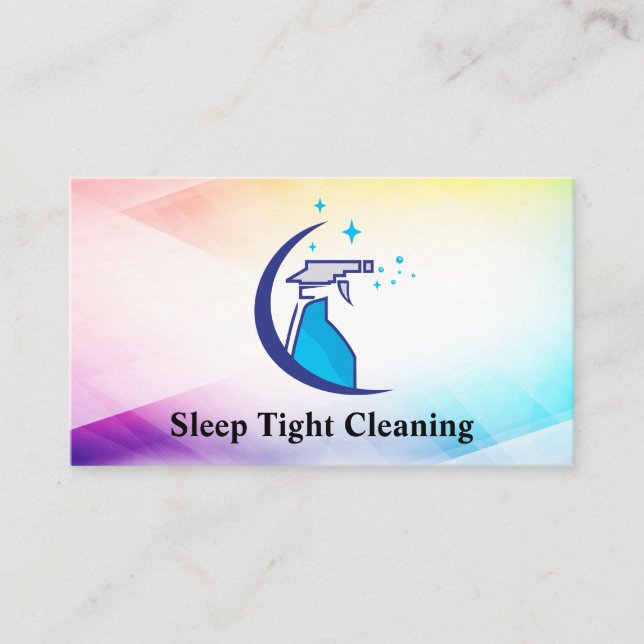 Cleaning Service | Spray Bottle Business Card (Front)