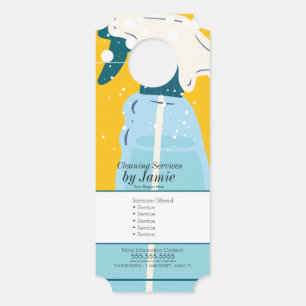 Cleaning Service Spray Bottle Business  Door Hanger