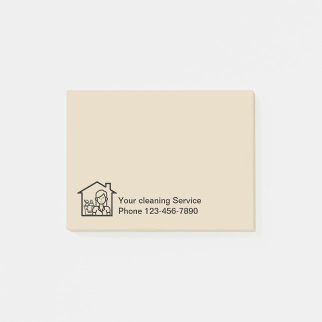 Cleaning Service Sticky Notes (Front)