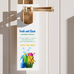  Cleaning Service Supplies Bucket Housekeeping Door Hanger