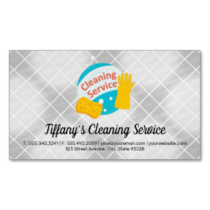 Cleaning Service Tiling Magnetic Business Card