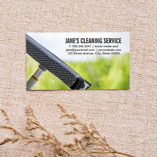 Cleaning Service   Window Cleaning Business Card