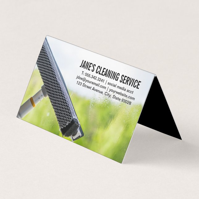 Cleaning Service | Window Cleaning Business Card (Front)